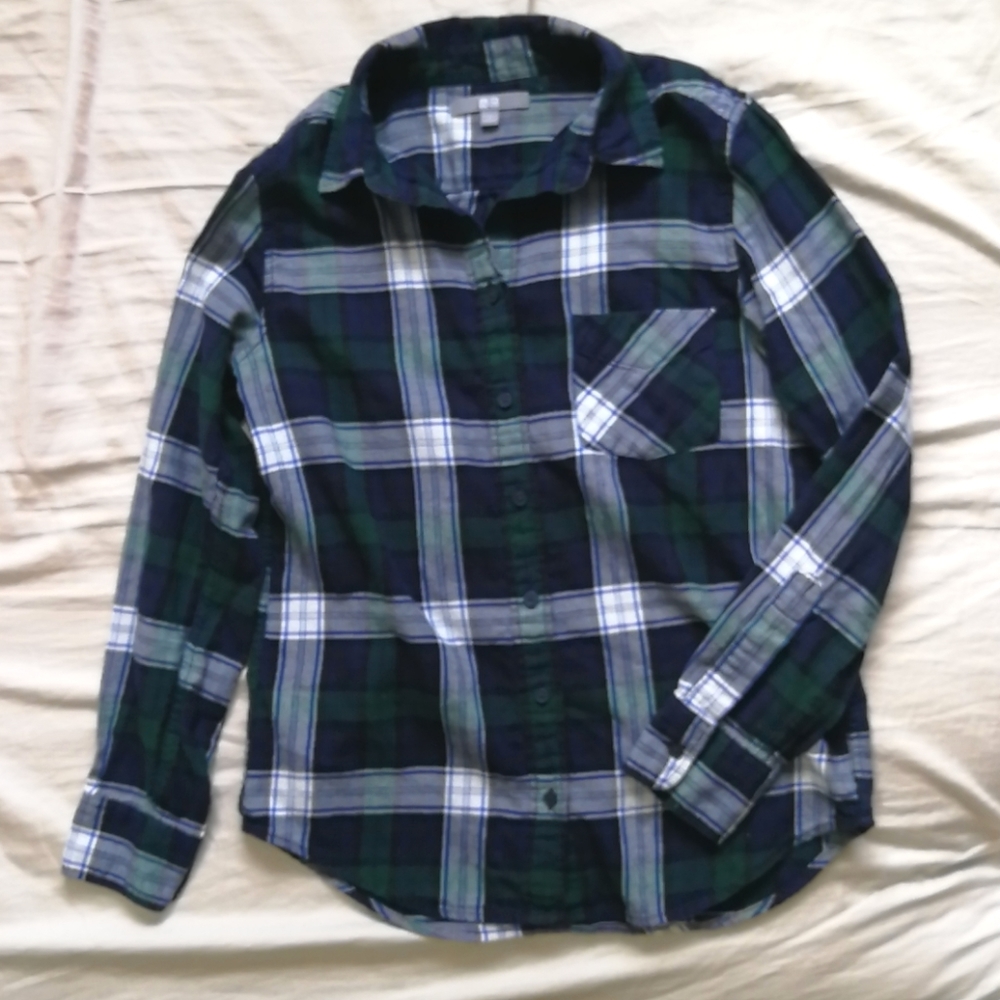 💙3/$25 Plaid Flannel Shirt Uniqlo